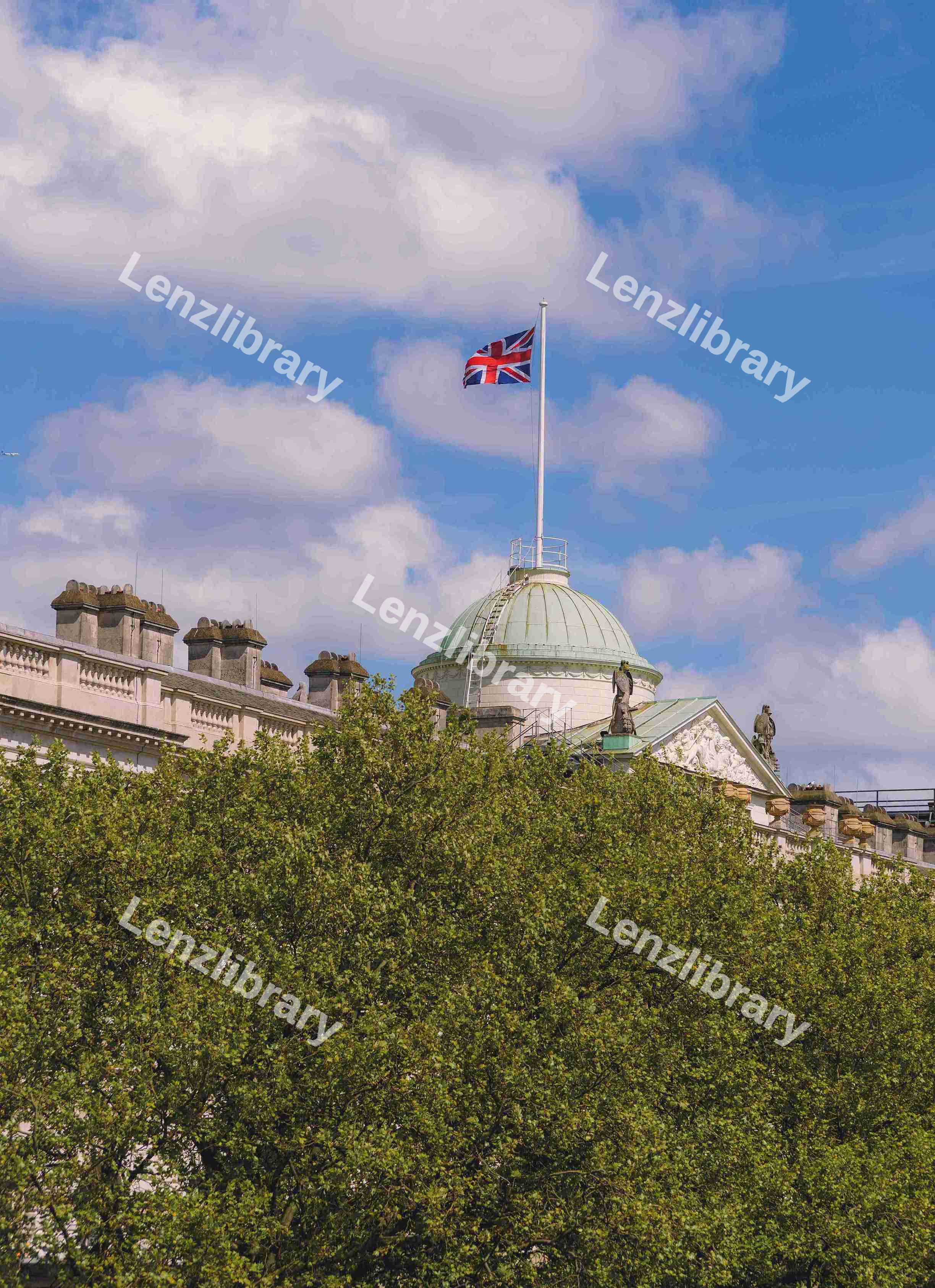 British Flag Waving Close Up